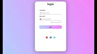 Beautiful login page design using Html & Css only!