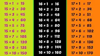 15 ka table | 16 ka table | 17 ka table | table of 15 | table of 16 | table of 17 | पहाड़ा tables