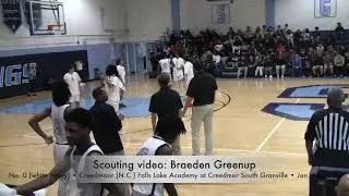 Scouting video: Class of 2029 Braeden Greenup vs. Creedmoor Falls Lake Academy