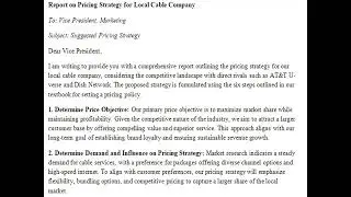 Assume you are the marketing manager for a local cable company  You have some direct competitors