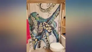 Bathroom Shower Curtain Colorful Fashion Octopus Shower Curtains Durable Fabric review