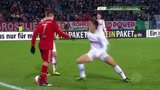 Franck Rib&eacute;ry FIGHT Horror Red Card slapping Ja Cheol Koo ( FC Augsburg Vs FC Bayern M&uuml;nch