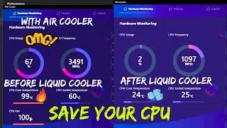 Air Cooler VS Liquid Cooler : Before & After !! Temperature & Performance Proof