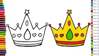 Draw PRINCESS CROWN 👸👑 | Step by Step | Easy drawing for kids