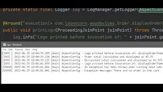 Implementing Logging Using Aspect-Oriented Programming (AOP) - Spring: Exploring Advices, Aspect...