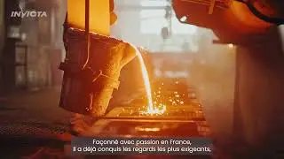 Invicta - poêle à bois design BRIO sur banc 1 mètre