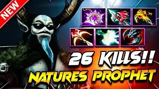 Dota 2 NATURES PROPHET Gameplay | (x26 Kills) Natures Prophet DOTA 2 Carry Build Pro Gameplay 7.39