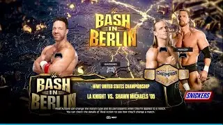 WWE2K25 UNIVERSE💭 BASH IN BERLIN Aug wk4, LA Knight vs Shawn Michaels🏆 FULL MATCH X|S
