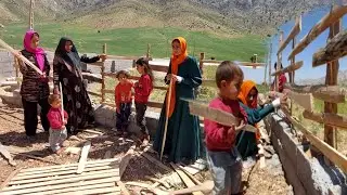 Nomadic Life: Belqis and Family Craft a Beautiful Wooden Fence in Nomadic House🏕️⛰️