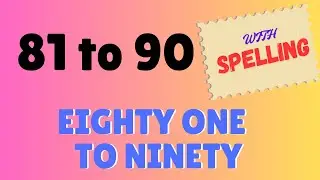 Счёт от 81 до 90 с орфографией | Учим цифры для детей | Образование | Детский сад | Академия Artoon