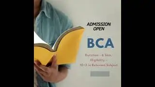 Admission Open For PGDCA (Post graduation #Diploma In computer application)