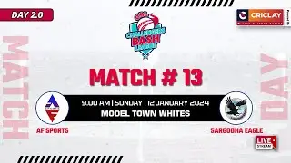 Match 13 | AF Sports vs Sargodha Eagle | CBL | LIVE CRICKET