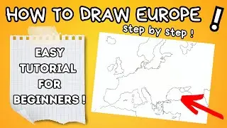 How to draw europe map easy tutorial ( for beginners )