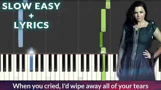 Evanescence - My Immortal SLOW EASY Piano Tutorial + Lyrics