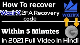 How To Recover WazirX 2FA Recovery Code || #WazirX #cryptocurrency #UttamOnlineHelping