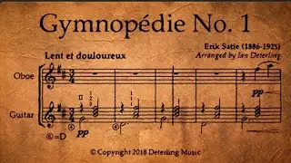 Gymnop&eacute;die No  1 for oboe and guitar