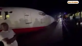 Shocking video- as Nigerian Airline, MAX AIR Crash Lands In Kano Airport 480p