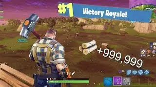 REMOVING WAILING WOODS FROM FORTNITE! (Lumberjack Challenge)