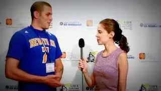 Joe Pomarico at the Long Island International Film Expo. Jessica Mazo interviews