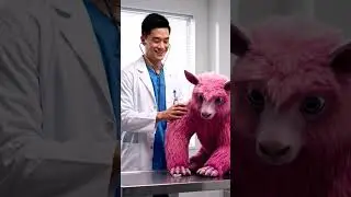 #lion #rat #snake #donkey #goat #doctors giving treatment to different animals.