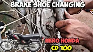 CD 100 Brake Shoe Change | Hero Honda | CD 100 SS | Race Tuner