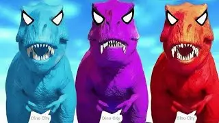 Jurassic World & Dinosaurs of Lost City |  Final Battle | Super Heros T-REX