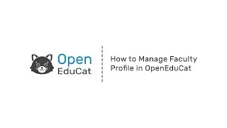 How to Manage Faculty Profile in OpenEduCat