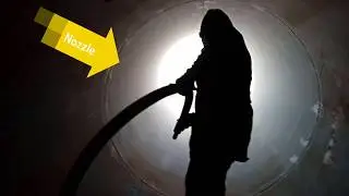 How Sand Blasting Works on a Steel Pipe