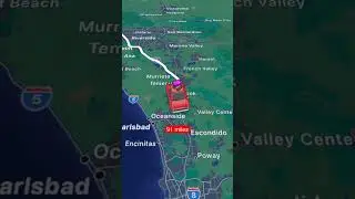 Los Angeles California to San Diego California #geography #SanDiego #California #LosAngeles  #Map ￼