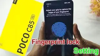 Poco c85 5g fingerprint lock setting | Poco c85 5g me screen fingerprint lock kaise lagaye 