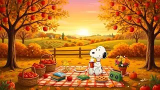 Snoopy&rsquo;s Picnic Garden Apple🍎  Cozy Lofi Beats for Relaxing 🍂 Chill Lofi Autumn to Study & Focus