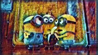 TensorFlow Style Transfer in Video：Minions fight for banana