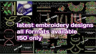 Embroidery trending design all formats available set 150 only
