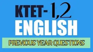 KTET CATEGORY 1,2 PREVIOUS YEAR  QUESTIONS (ENGLISH)#exam #ktetexam #ktet #english #teacher #psc 