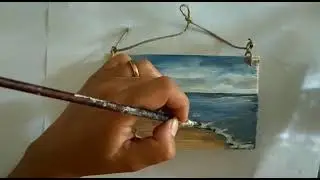 Dipinto veloce su tavola di recupero😁🌊