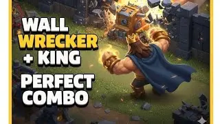 How to use wall wrecker with barbarian king perfectly 😱#COC#RAPTORGAMING#1K#WALLWRECKER#STRATEGY 