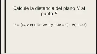 Distancia de un punto a un plano usando bases ortonormales