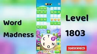 Word Madness Level 1803 Answers 🧠🔥 | All Correct Words Revealed!