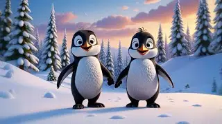 Slide Slide With Penguins | Fun Animal Counting Song for Kids | Preschool Learning Rhyme