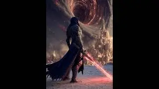 a fantasy warrior in black armor