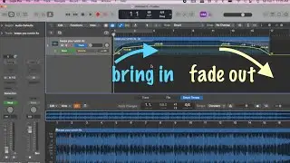 Logic Pro Tutorial: How to Fade Out / Decrease Volume (Fade Tool, Show Automation)
