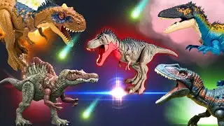 Goldmines Jurassic Dinosaur: Amazing Megalosaurus,Atrociraptor Tracker,Dimetrodon, Tyrannosaurus Rex