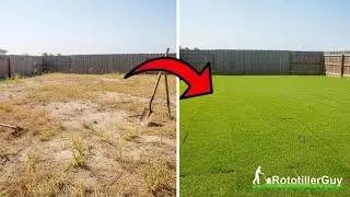 Time Lapse: Full Lawn Installation Start to Finish | Old Lawn Demo, Rototilling & New Sod