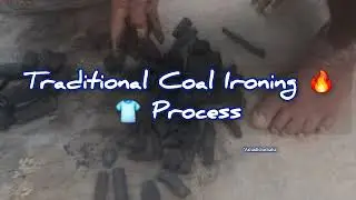 Traditional Coal Ironing 🔥👕 | Process #IroningProcess #villagelife #traditional #trending #ironvlog