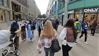 Walk Tour in Hamburg Germany, city center Luxury Shopping Street Tour with City Sounds & Ambience 4K