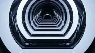 Black & White Abstract Tunnel Loop | 4K Striped Architecture | VJ Loop Background