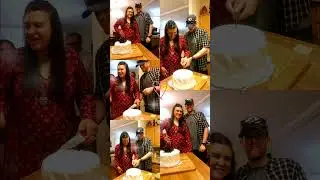 Our Cake Cutting 🥰 yes he smashed frosting on my face 🤣 #fyp #justmarried