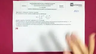 EVAU modelo 2020 Madrid (Opción A). Ejercicio 2. Continuidad. Recta tangente.