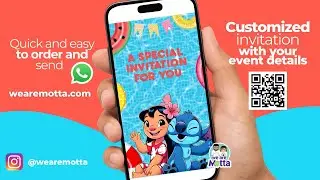 Lilo and Stitch Pool Party Video Invitation - Personalized for You!