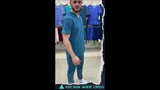 Чоловічий медичний костюм White Cross морська хвиля в наявності